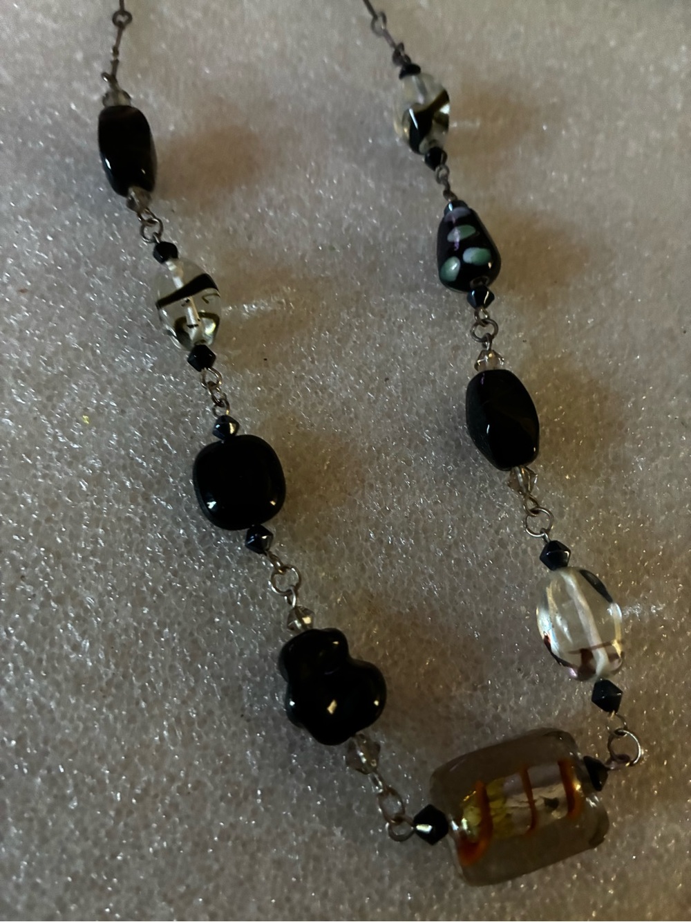Italian murano Glass Bead Strand Necklace - Women Jewelry